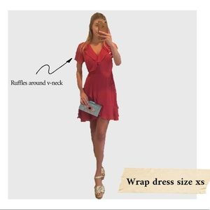 Lush Collie Ruffle Wrap Dress